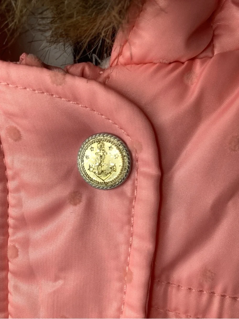 Nautica Pink Hooded Baby One-Piece Snowsuit with detachable Faux Fur Trim